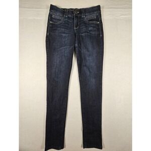 Democracy Ab Solution Skinny Jeans Dark‎ Indigo Blue Stretch Denim Size 4